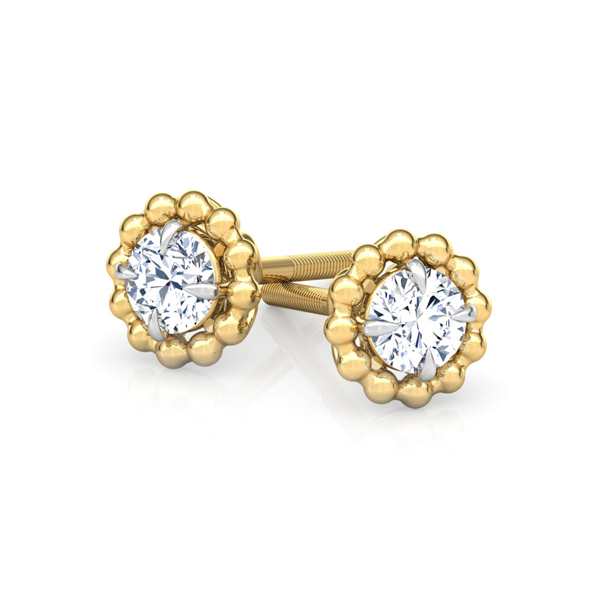 Glow Halo Solitaire Stud Earrings Glow Halo Solitaire Stud Earrings
