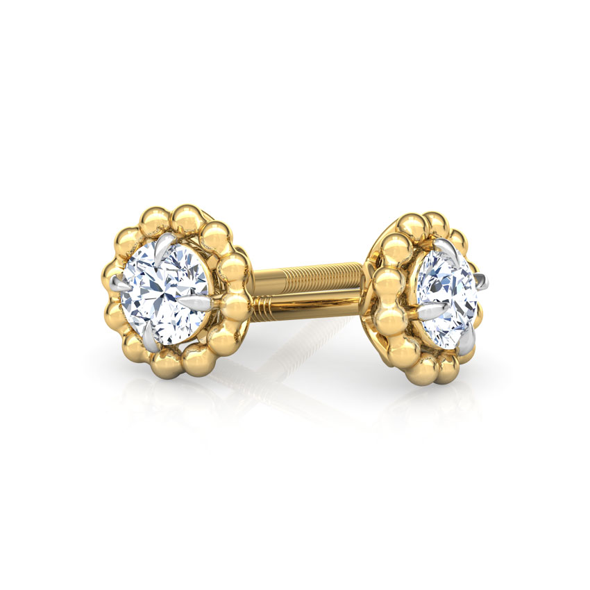 Glow Halo Solitaire Stud Earrings Glow Halo Solitaire Stud Earrings