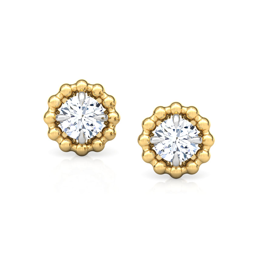 Glow Halo Solitaire Stud Earrings Glow Halo Solitaire Stud Earrings