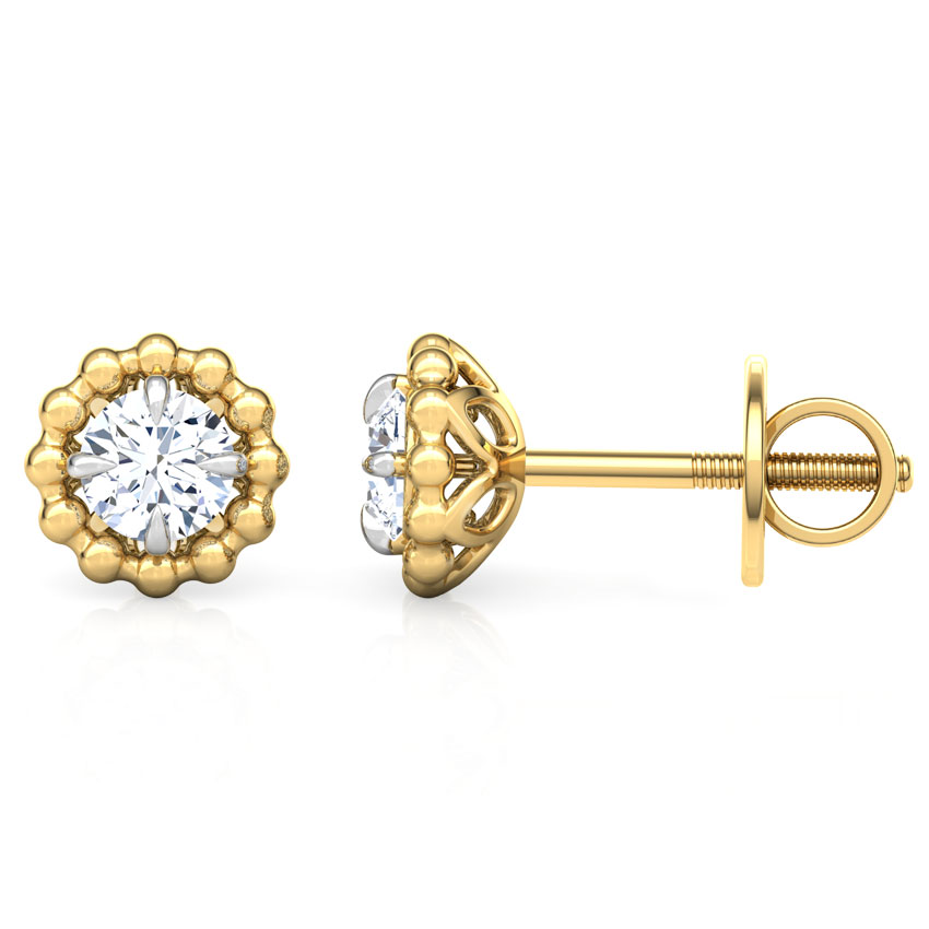 Glow Halo Solitaire Stud Earrings Glow Halo Solitaire Stud Earrings