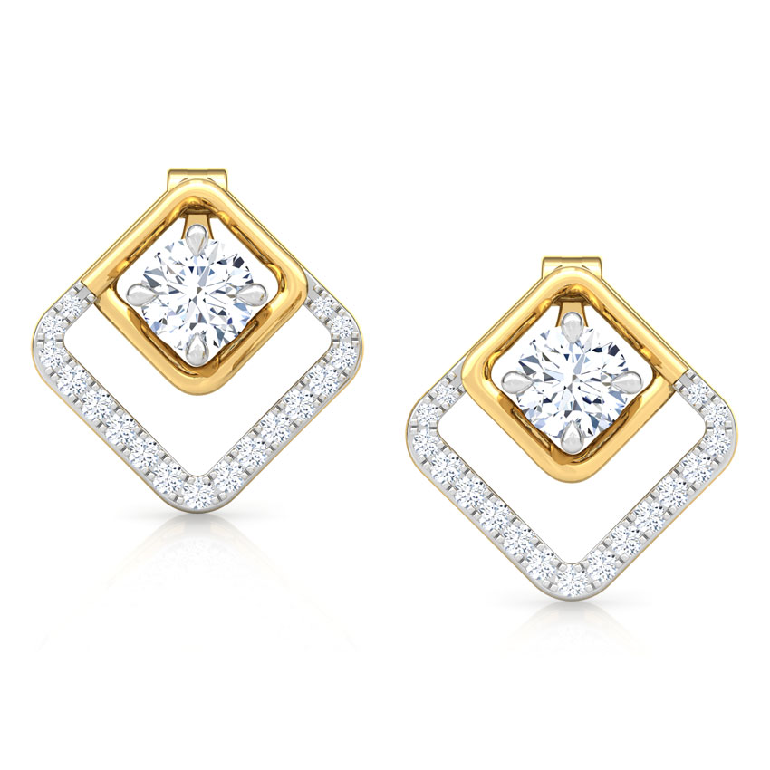 Gleam Quad Solitaire Stud Earrings
