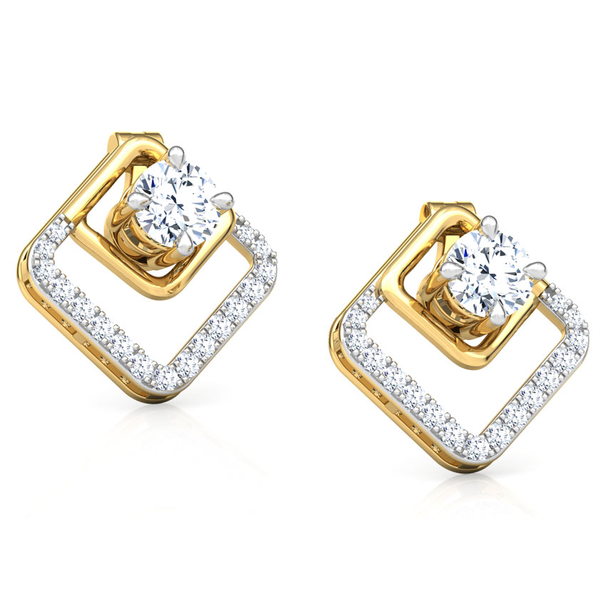 Gleam Quad Solitaire Stud Earrings