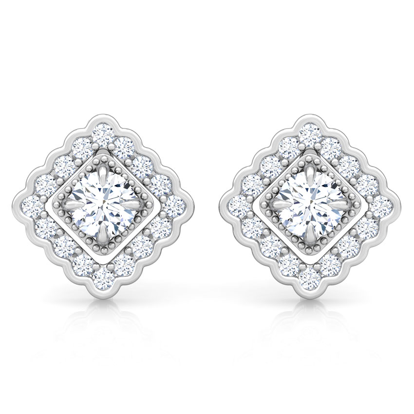 Glint Halo Solitaire Stud Earrings Glint Halo Solitaire Stud Earrings