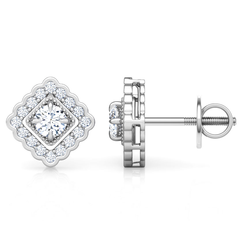 Glint Halo Solitaire Stud Earrings Glint Halo Solitaire Stud Earrings