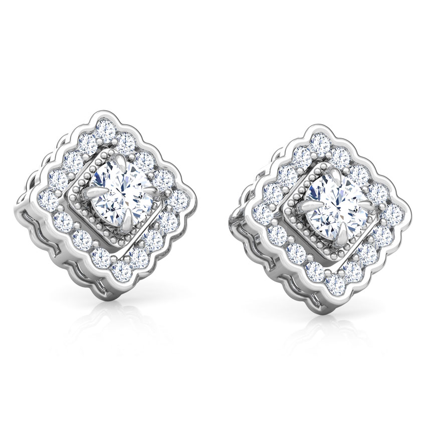 Glint Halo Solitaire Stud Earrings Glint Halo Solitaire Stud Earrings