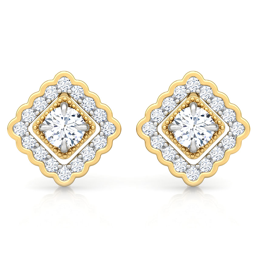 Glint Halo Solitaire Stud Earrings Glint Halo Solitaire Stud Earrings