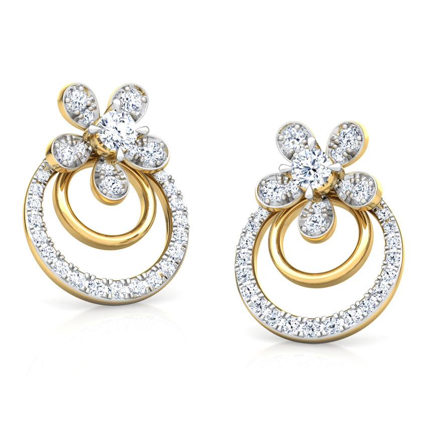 Luster Floret Solitaire Stud Earrings Luster Floret Solitaire Stud Earrings