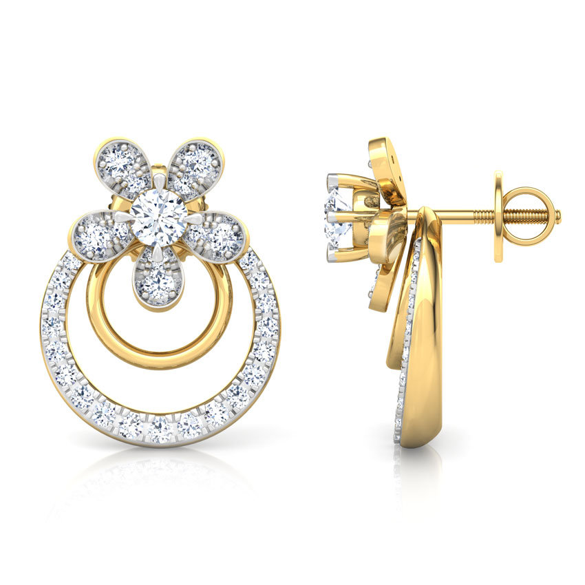 Luster Floret Solitaire Stud Earrings Luster Floret Solitaire Stud Earrings