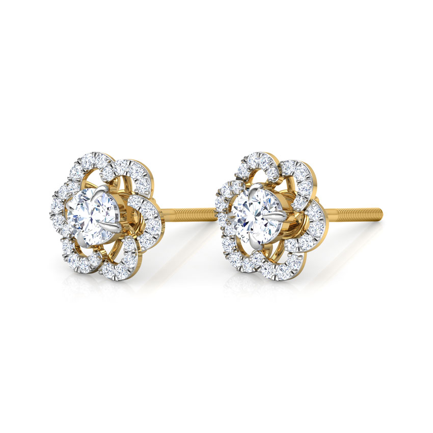 Bright Bloom Solitaire Stud Earrings Bright Bloom Solitaire Stud Earrings