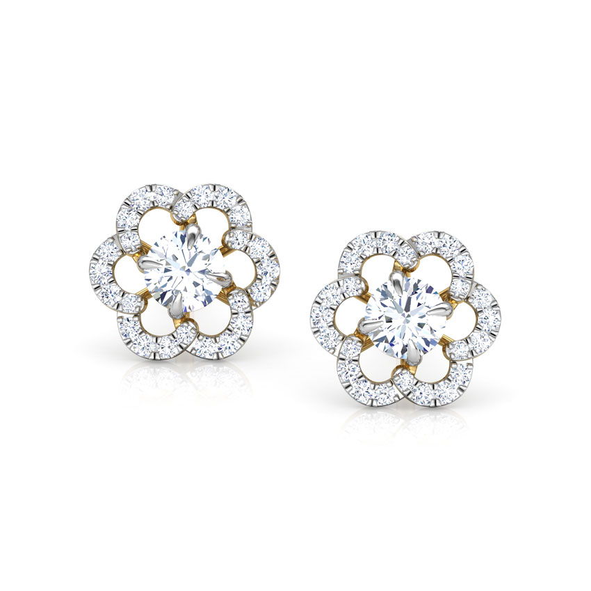 Bright Bloom Solitaire Stud Earrings Bright Bloom Solitaire Stud Earrings