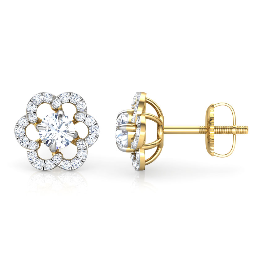 Bright Bloom Solitaire Stud Earrings Bright Bloom Solitaire Stud Earrings