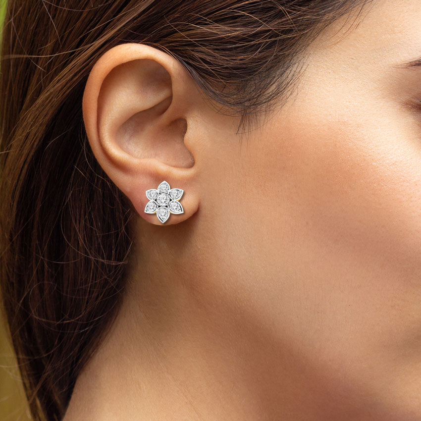 Blossom Solitaire Stud Earrings Blossom Solitaire Stud Earrings