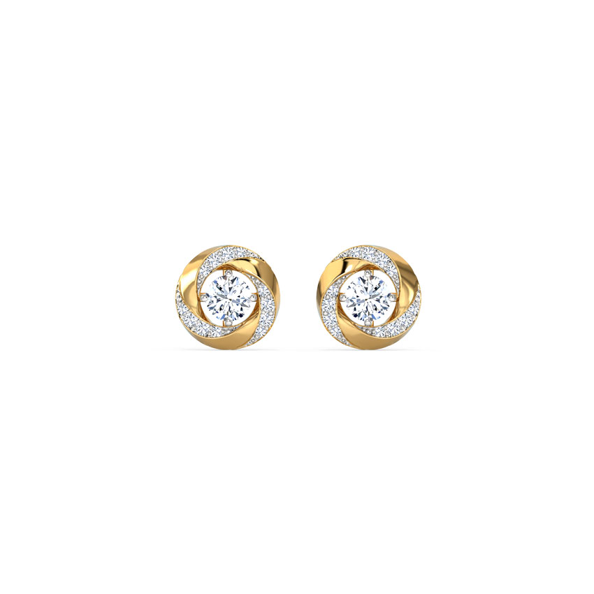 Buy Swivel Solitaire Detachable Stud Earrings Online | CaratLane