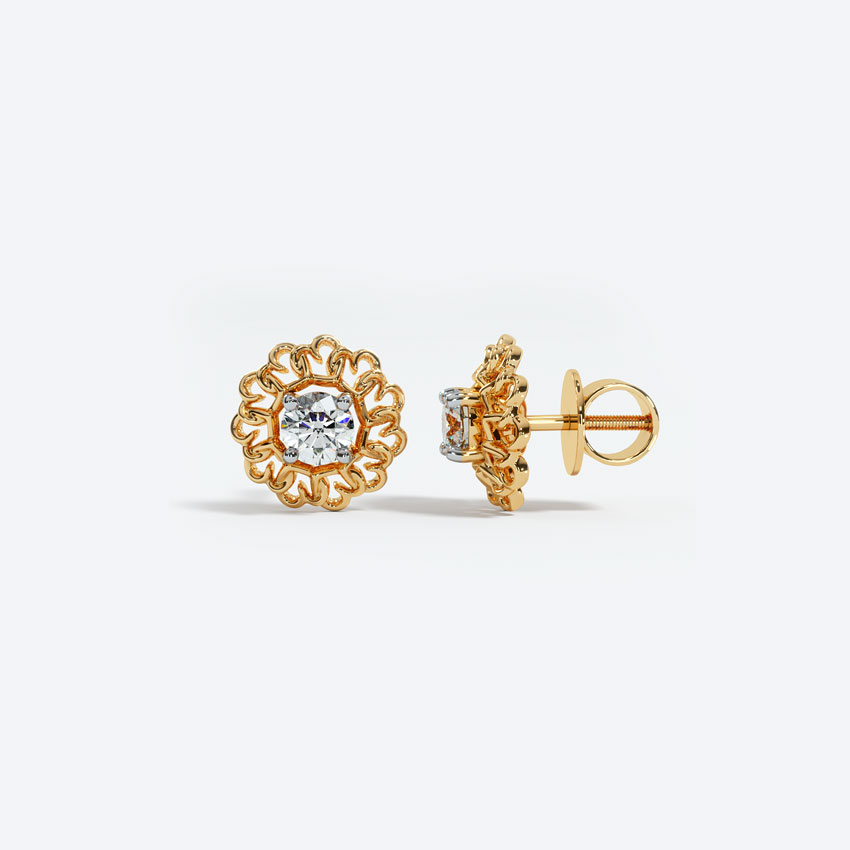 Delightful Solitaire Stud Earrings