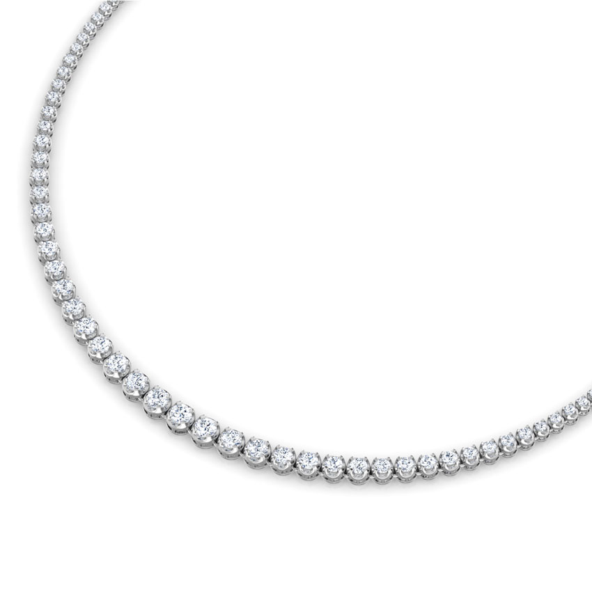 Single Line Illusion Solitaire Necklace