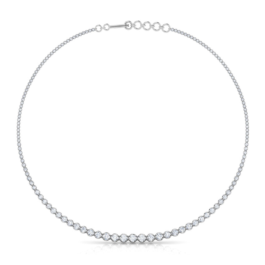 Single Line Illusion Solitaire Necklace