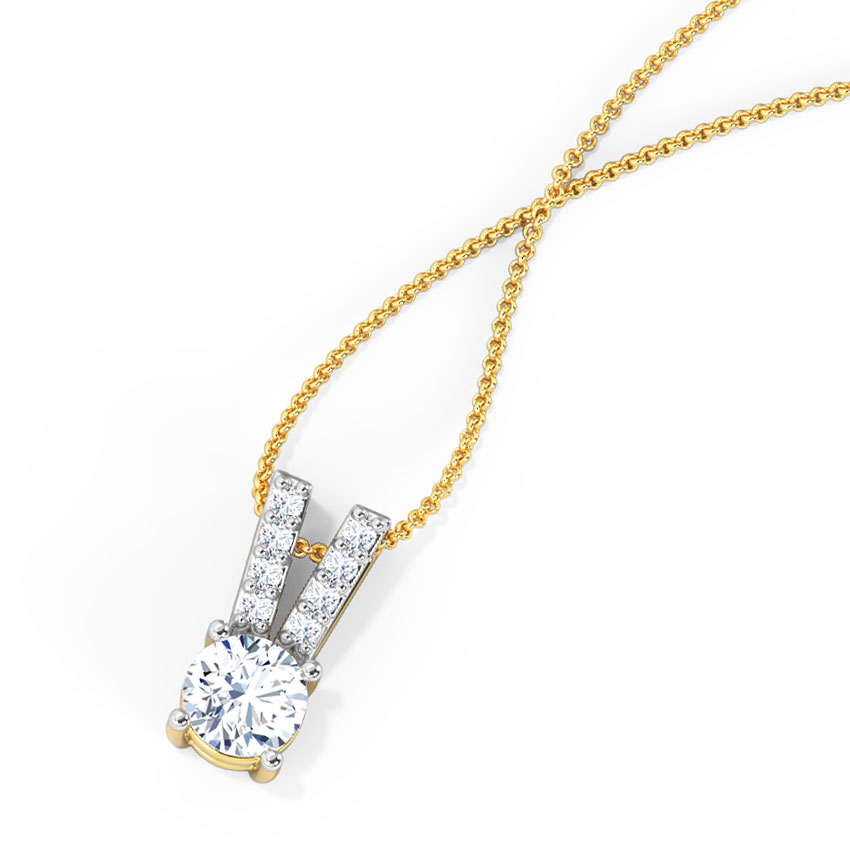 Solitaire Pendants 18 Karat Yellow Gold Victory Solitaire Pendant