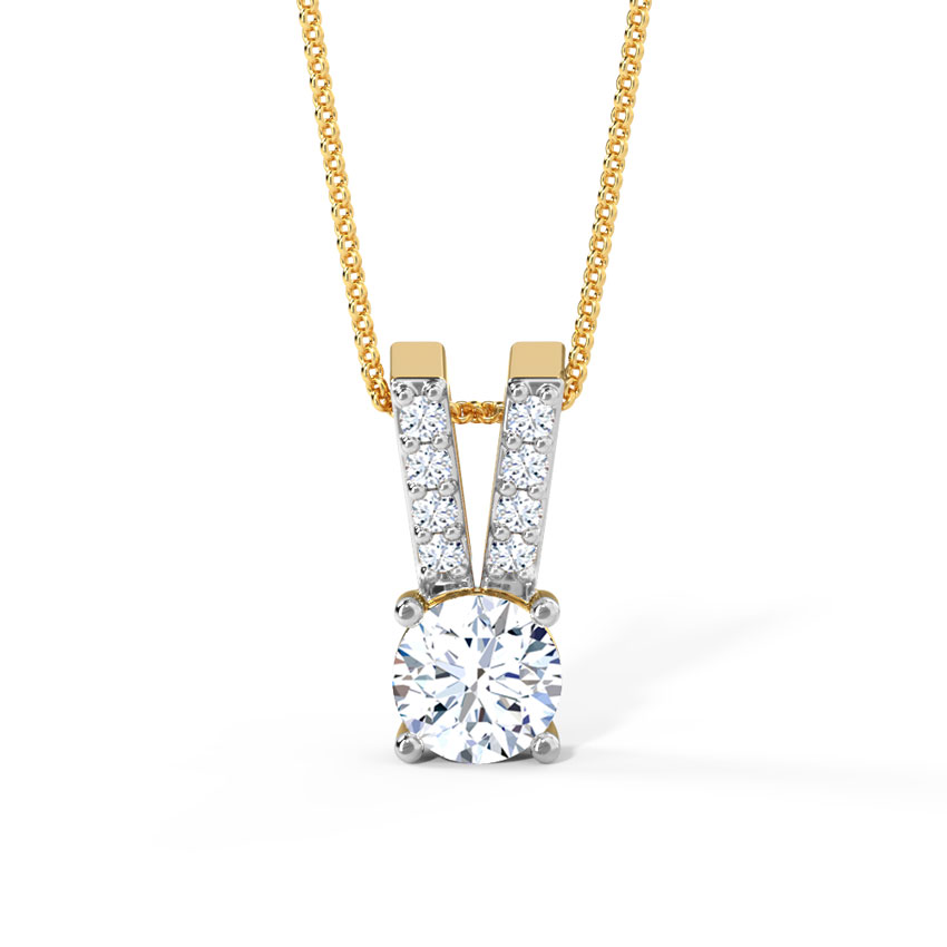 Solitaire Pendants 18 Karat Yellow Gold Victory Solitaire Pendant