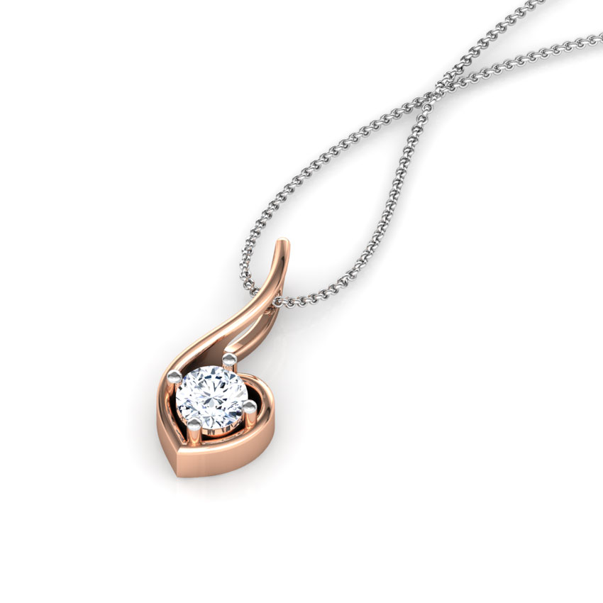 Solitaire Pendants 18 Karat Rose Gold Compassion Solitaire Pendant