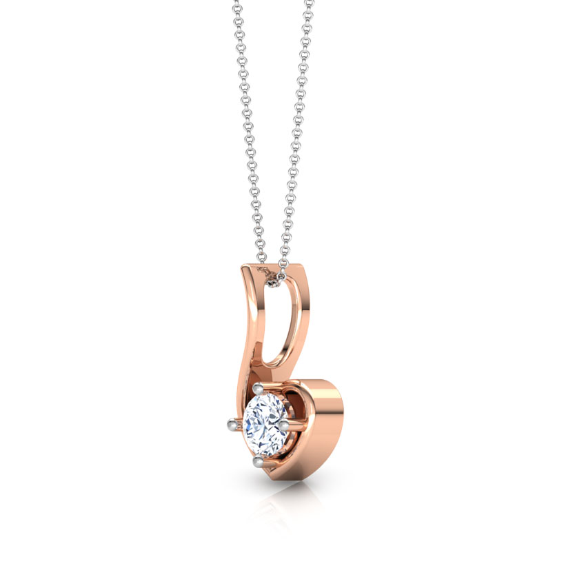 Solitaire Pendants 18 Karat Rose Gold Compassion Solitaire Pendant