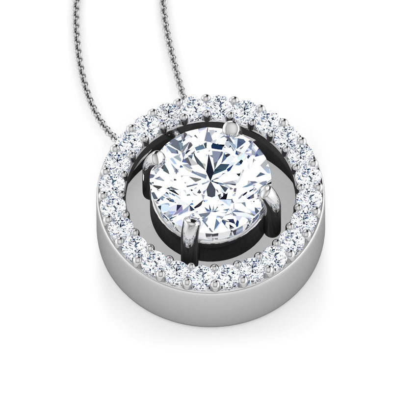 Halle Elliptical Solitaire Pendant Halle Elliptical Solitaire Pendant