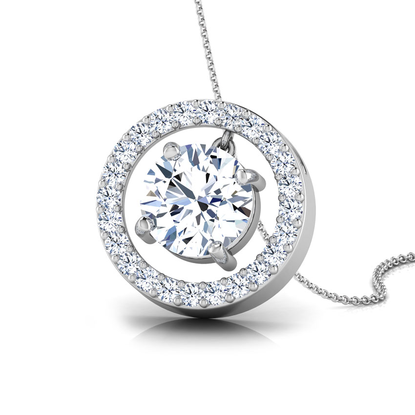 Halle Elliptical Solitaire Pendant