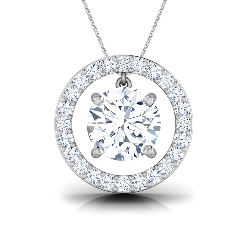 Halle Elliptical Solitaire Pendant