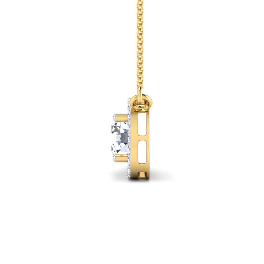 Gia Halo Solitaire Pendant