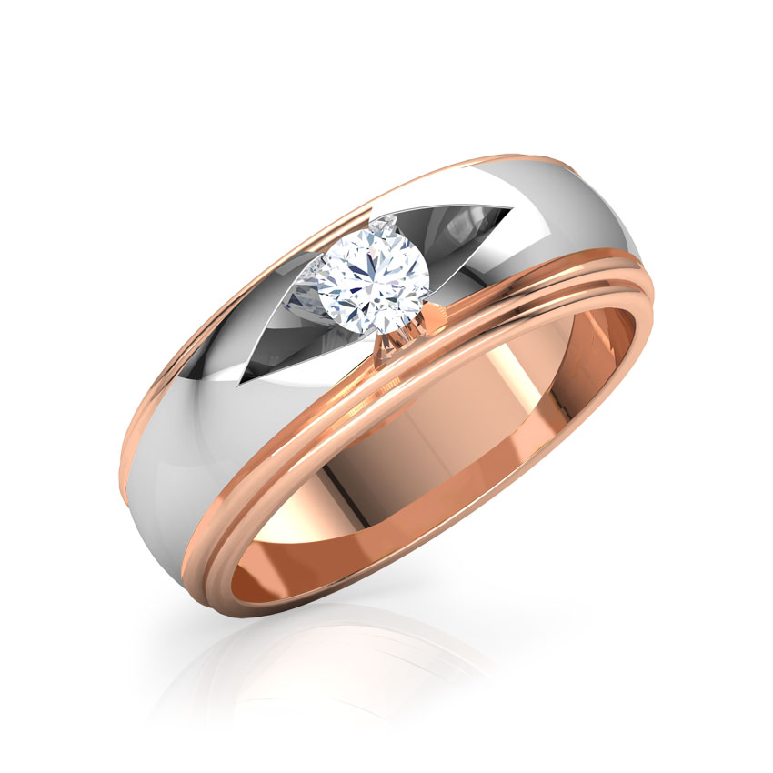 Solitaire Rings 14 Karat Rose Gold Frances Solitaire Ring for Men