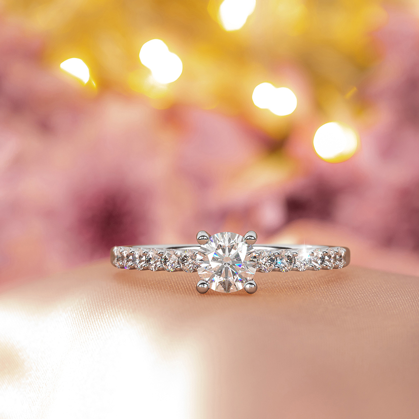 Solitaire Rings 18 Karat White Gold Resplendent Solitaire Ring