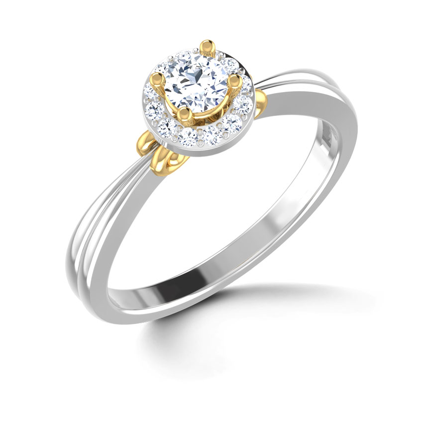 Swirly Halo Solitaire Ring Swirly Halo Solitaire Ring