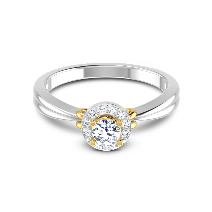 Swirly Halo Solitaire Ring Swirly Halo Solitaire Ring