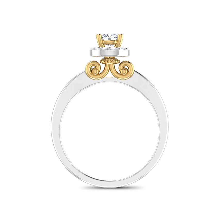 Swirly Halo Solitaire Ring Swirly Halo Solitaire Ring