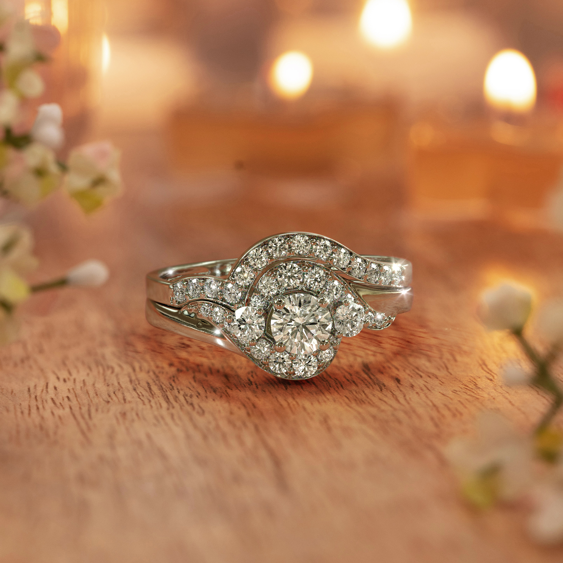 Classic Solitaire Bridal Ring Set Classic Solitaire Bridal Ring Set