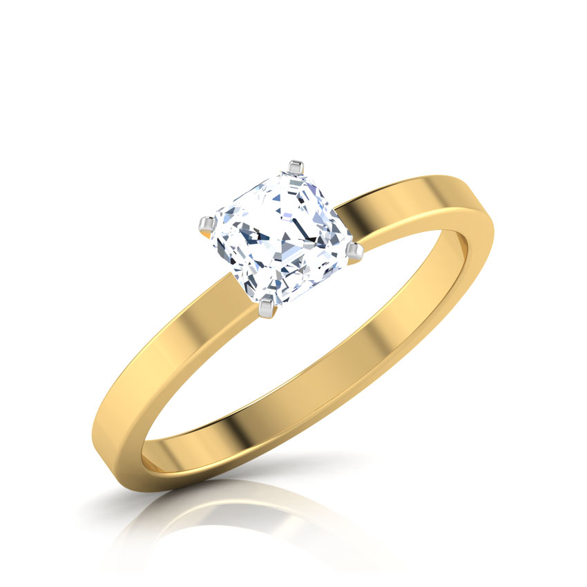 Glaze Asscher Solitaire Ring