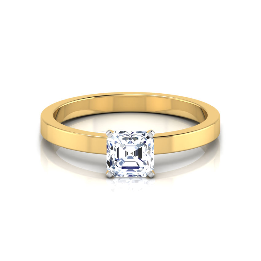 Glaze Asscher Solitaire Ring