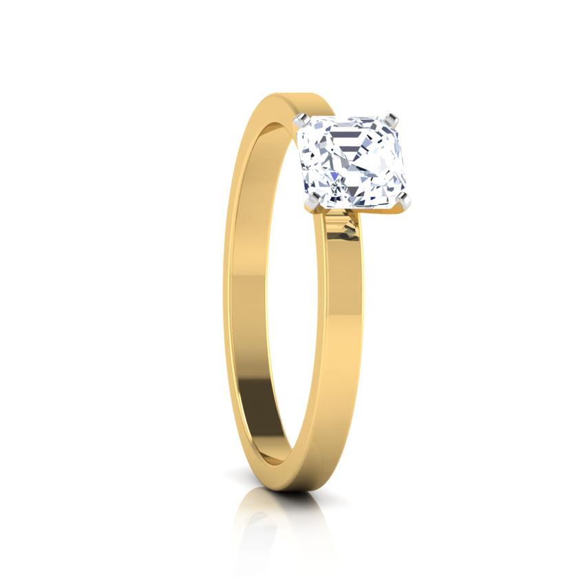 Glaze Asscher Solitaire Ring