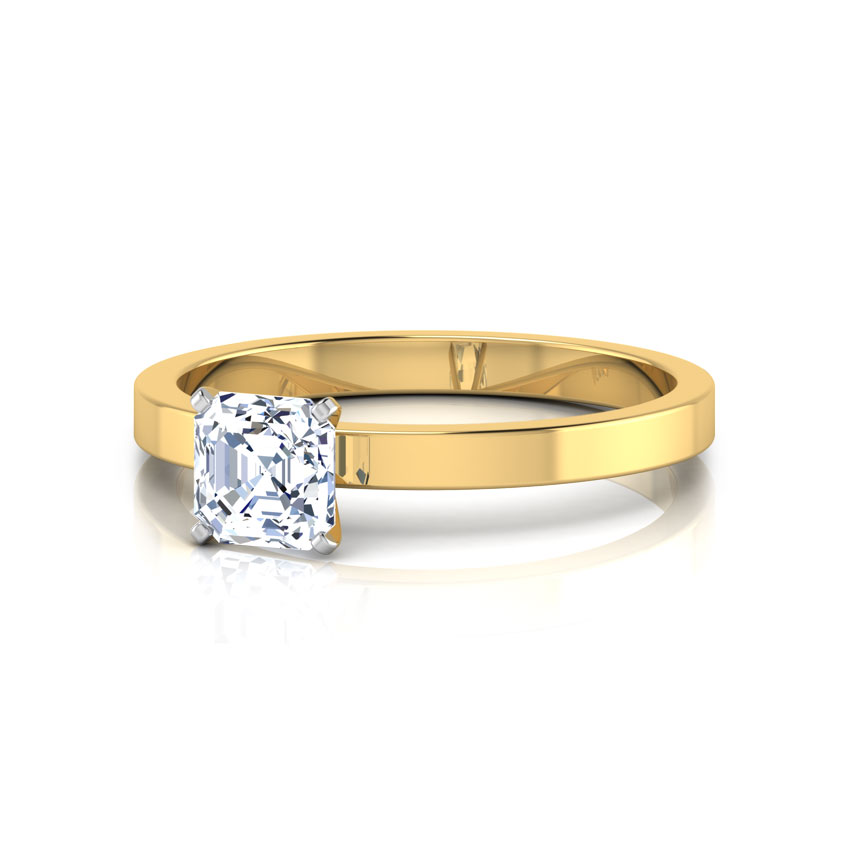 Glaze Asscher Solitaire Ring