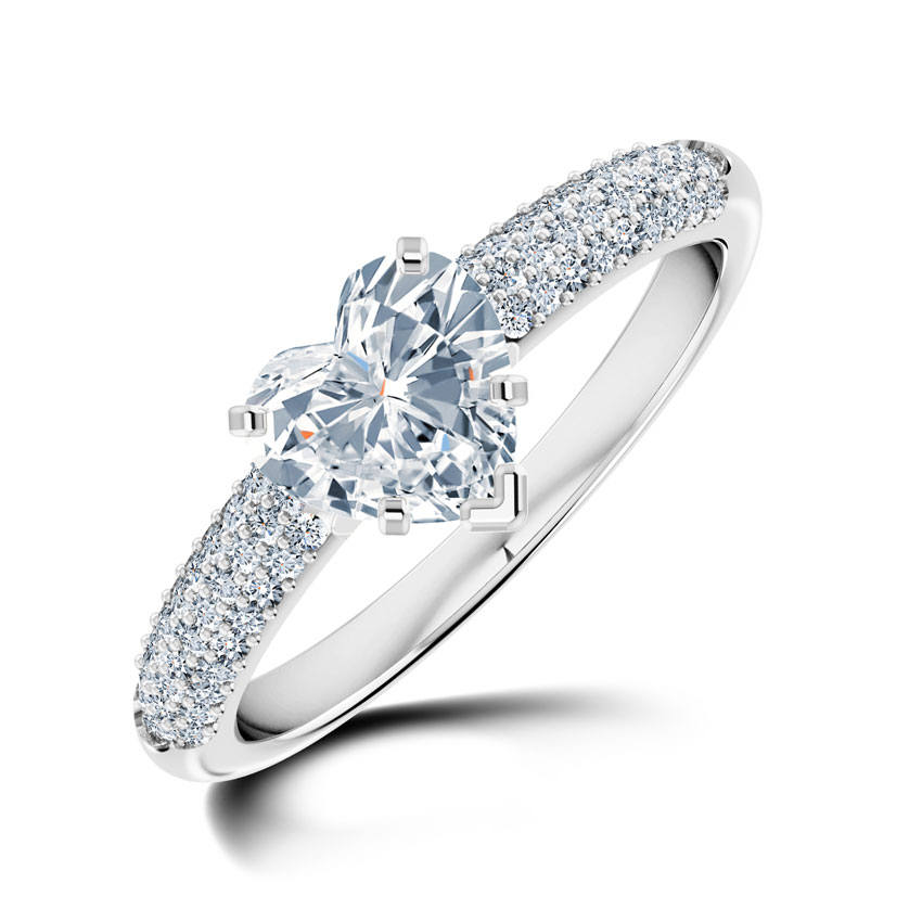 Charm Heart Solitaire Ring