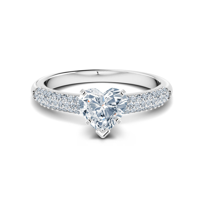 Charm Heart Solitaire Ring