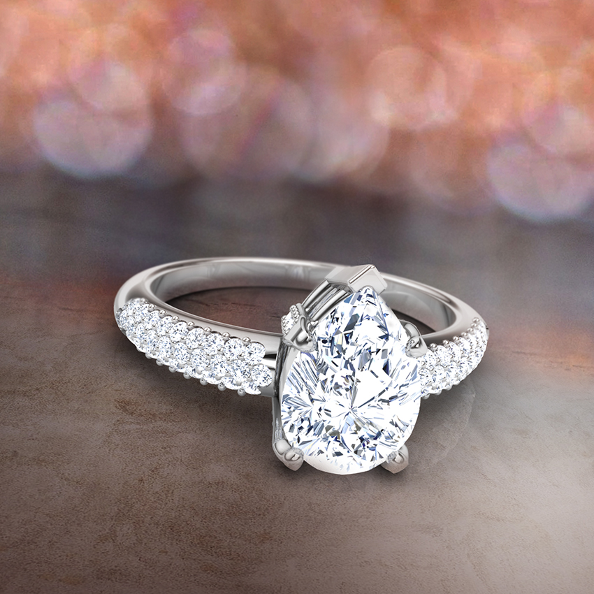 Charm Pear Solitaire Ring Charm Pear Solitaire Ring