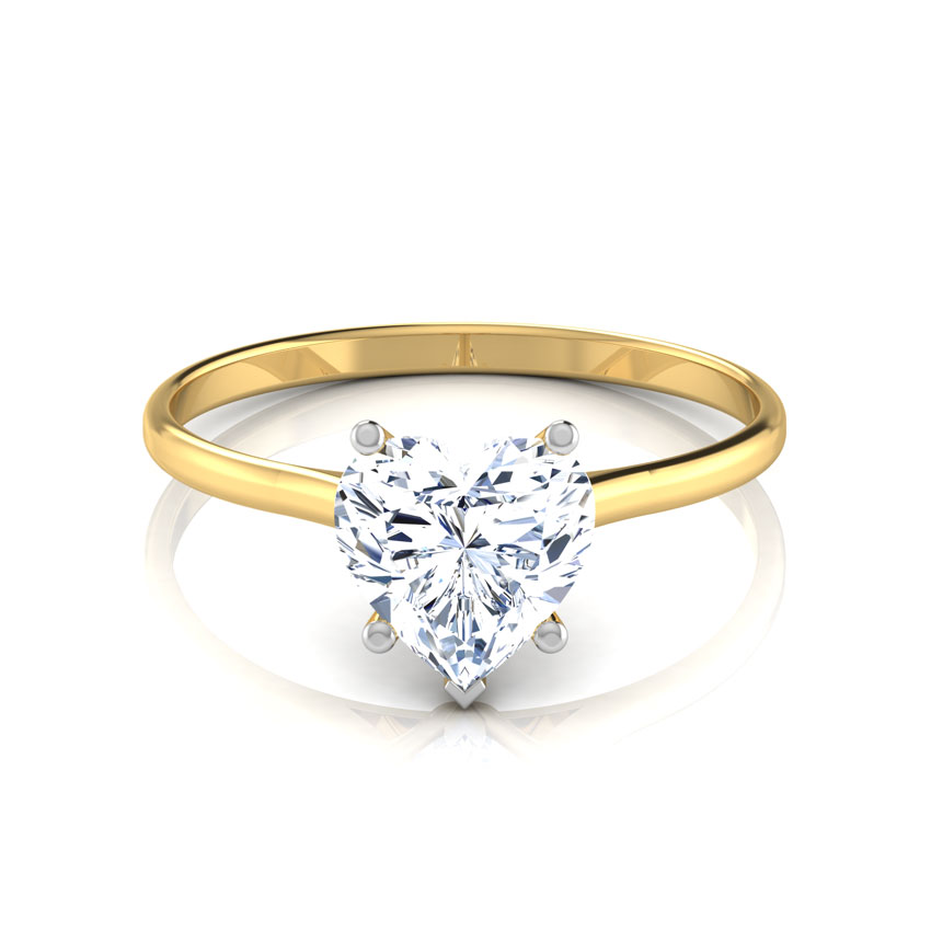 Zeal Heart Solitaire ring