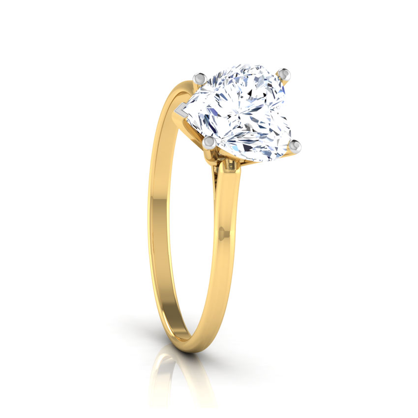 Zeal Heart Solitaire ring