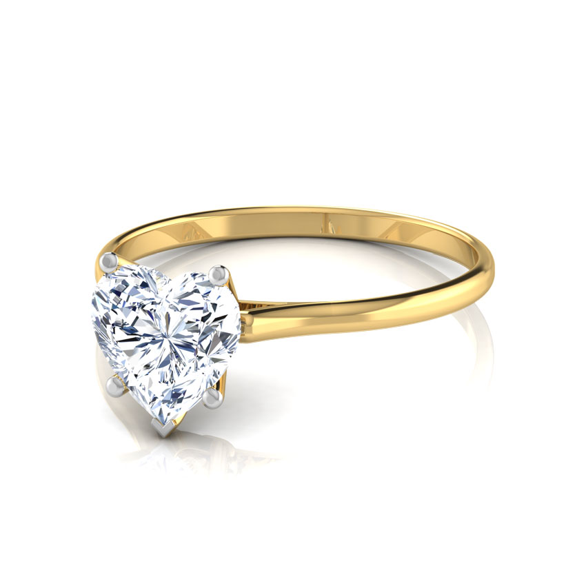 Zeal Heart Solitaire ring