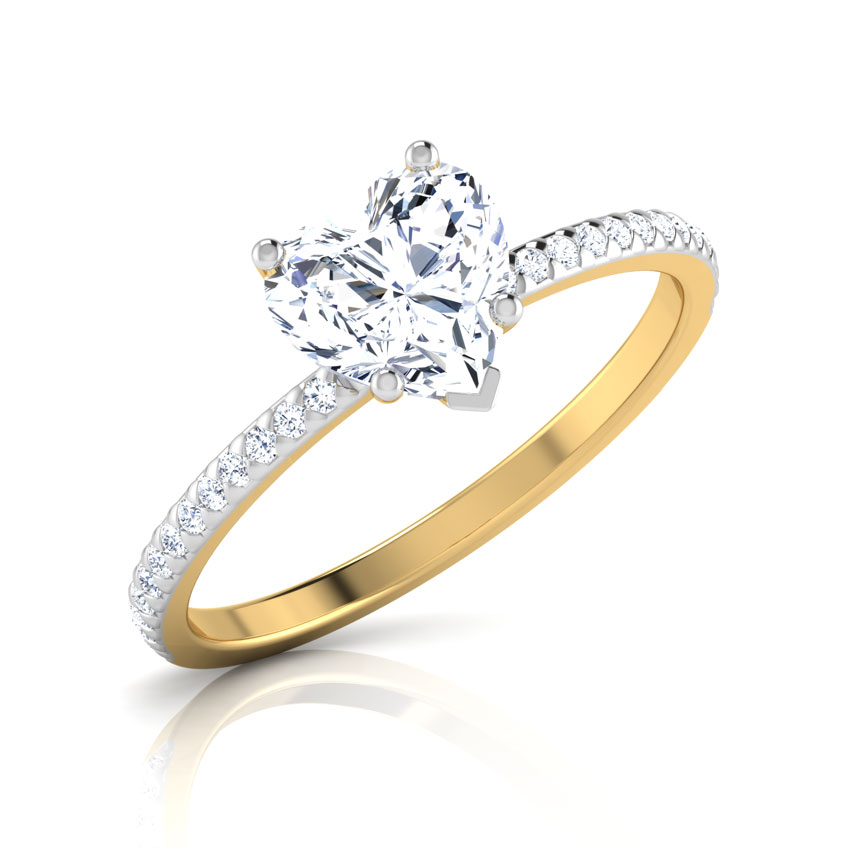 Zest Heart Solitaire Ring