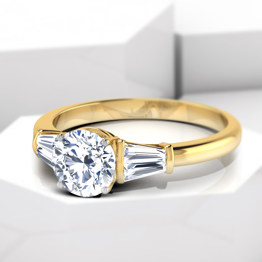 Gleem Baguette Solitaire Ring Gleem Baguette Solitaire Ring