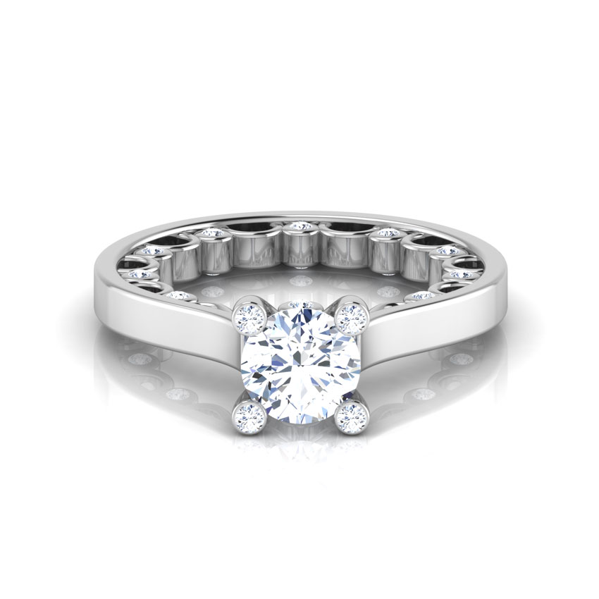 Glaze Round Solitaire Ring