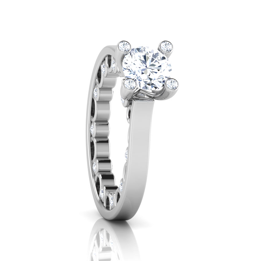 Glaze Round Solitaire Ring