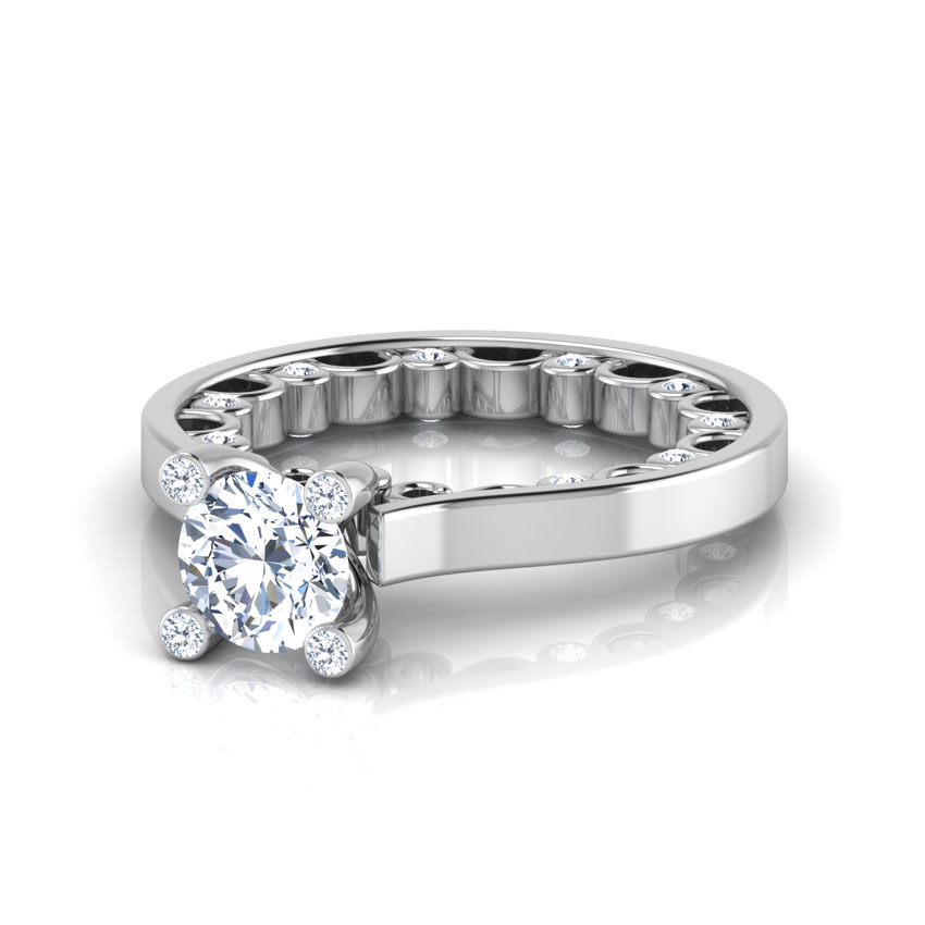 Glaze Round Solitaire Ring