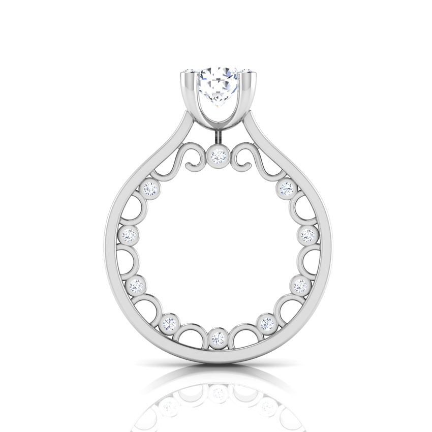 Glaze Round Solitaire Ring